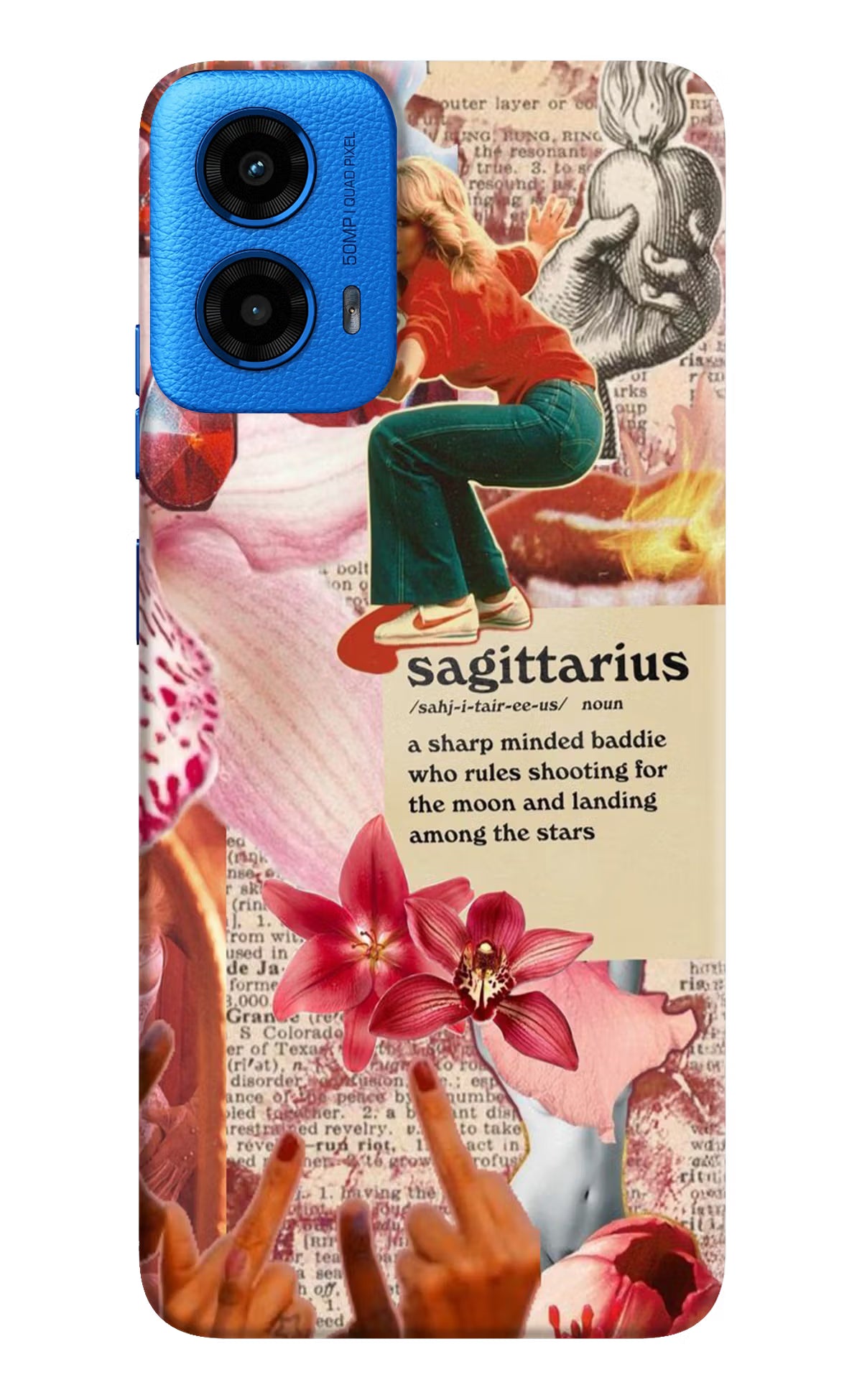 Sagittarius Zodiac Moto G45 Hard Case Back Cover by Casekaro
