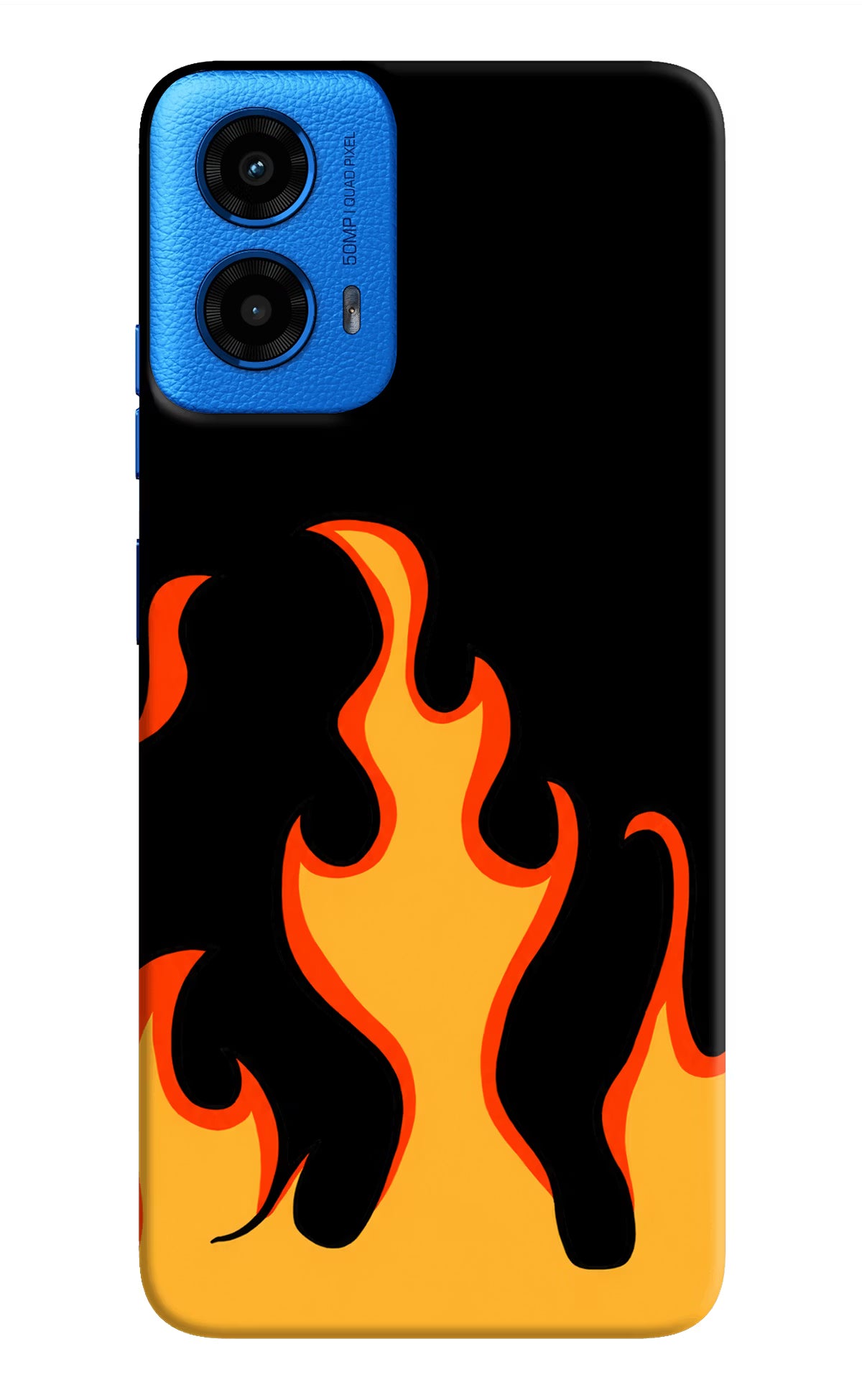 Fired Up – Black Moto G45 Hard Case Back Cover by Casekaro