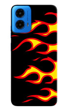 Side Sweep Flames Moto G45 Hard Case Back Cover by Casekaro