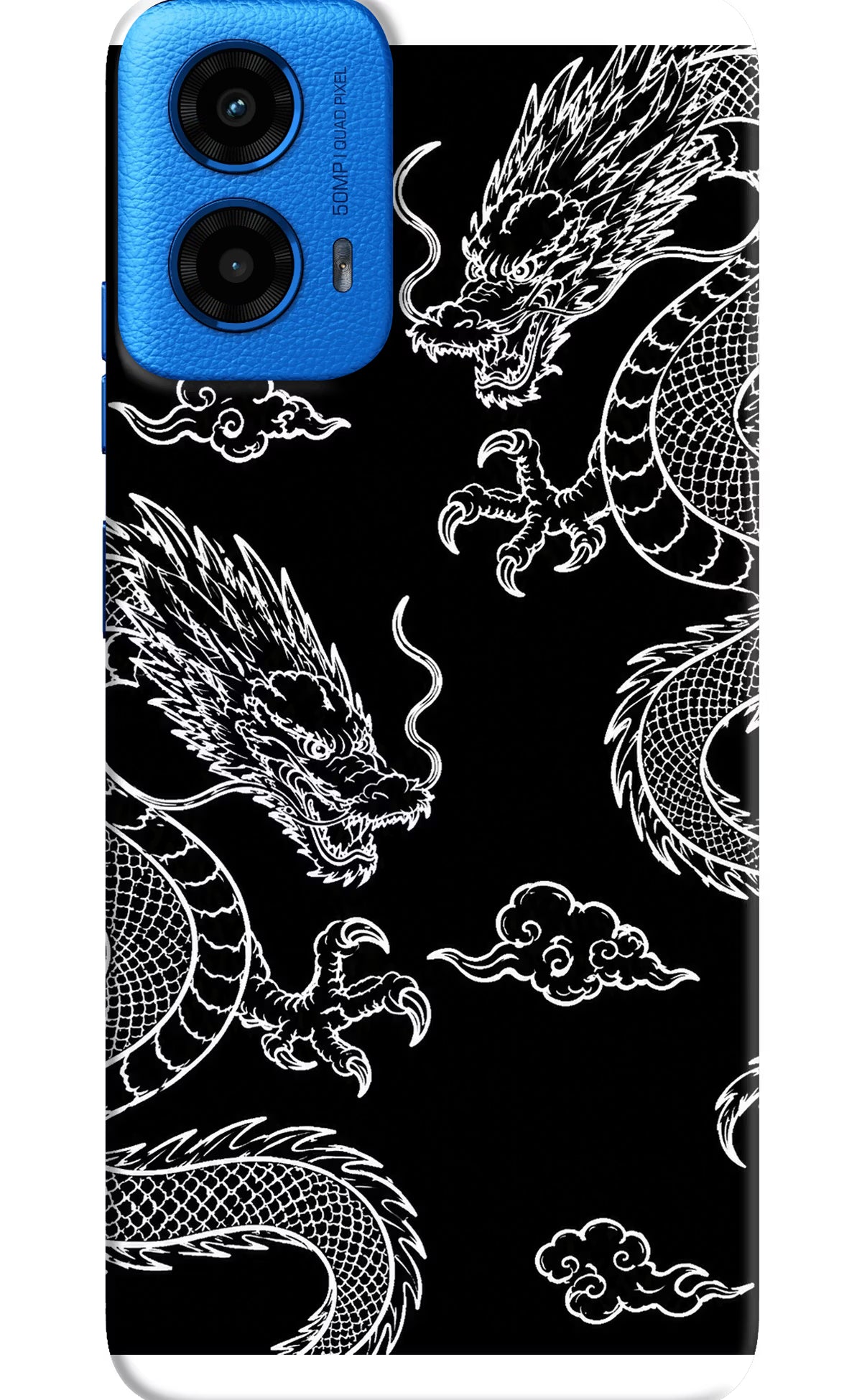 Twin Dragons Moto G45 Hard Case Back Cover by Casekaro