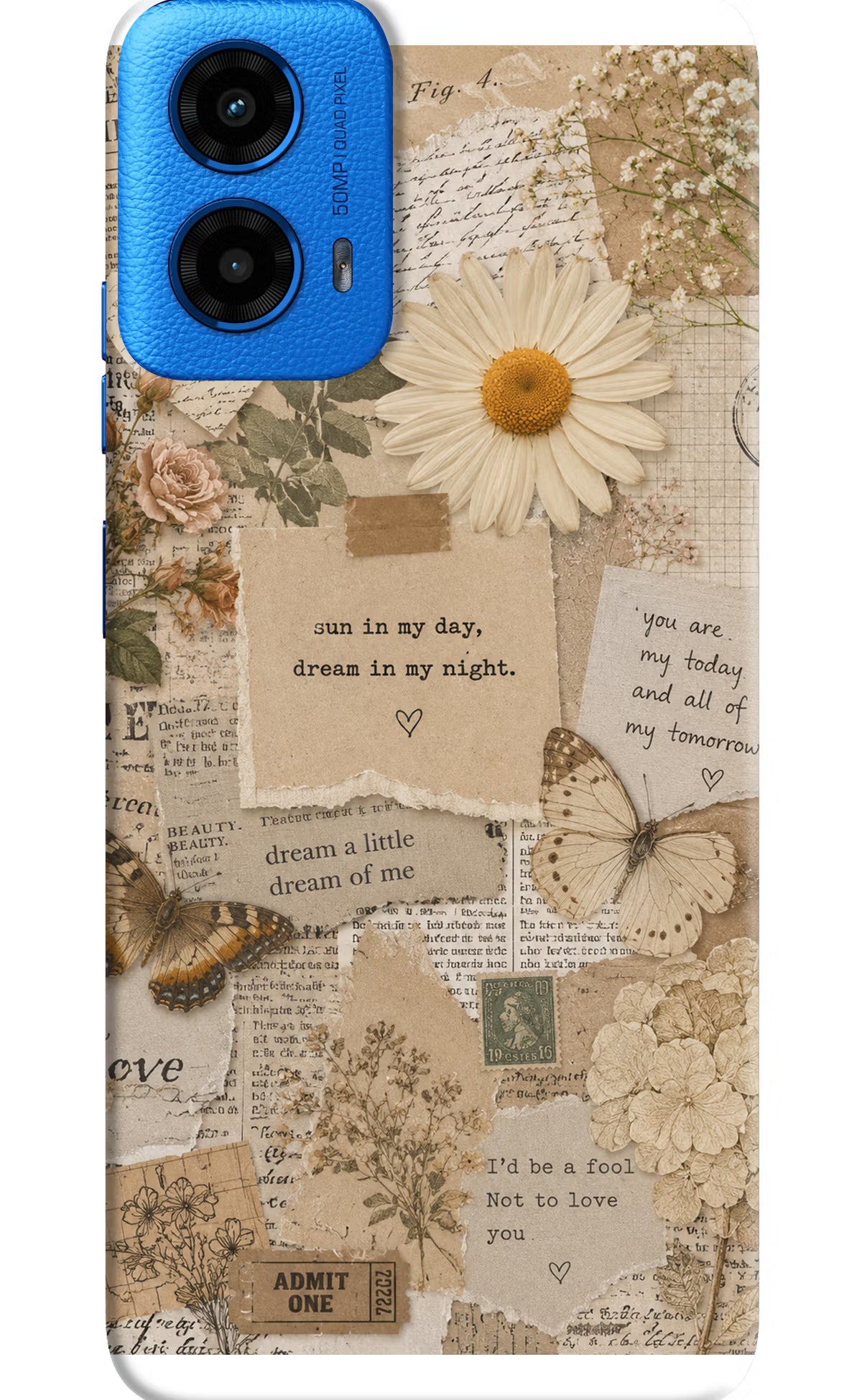 Vintage case Moto G45 Back Cover