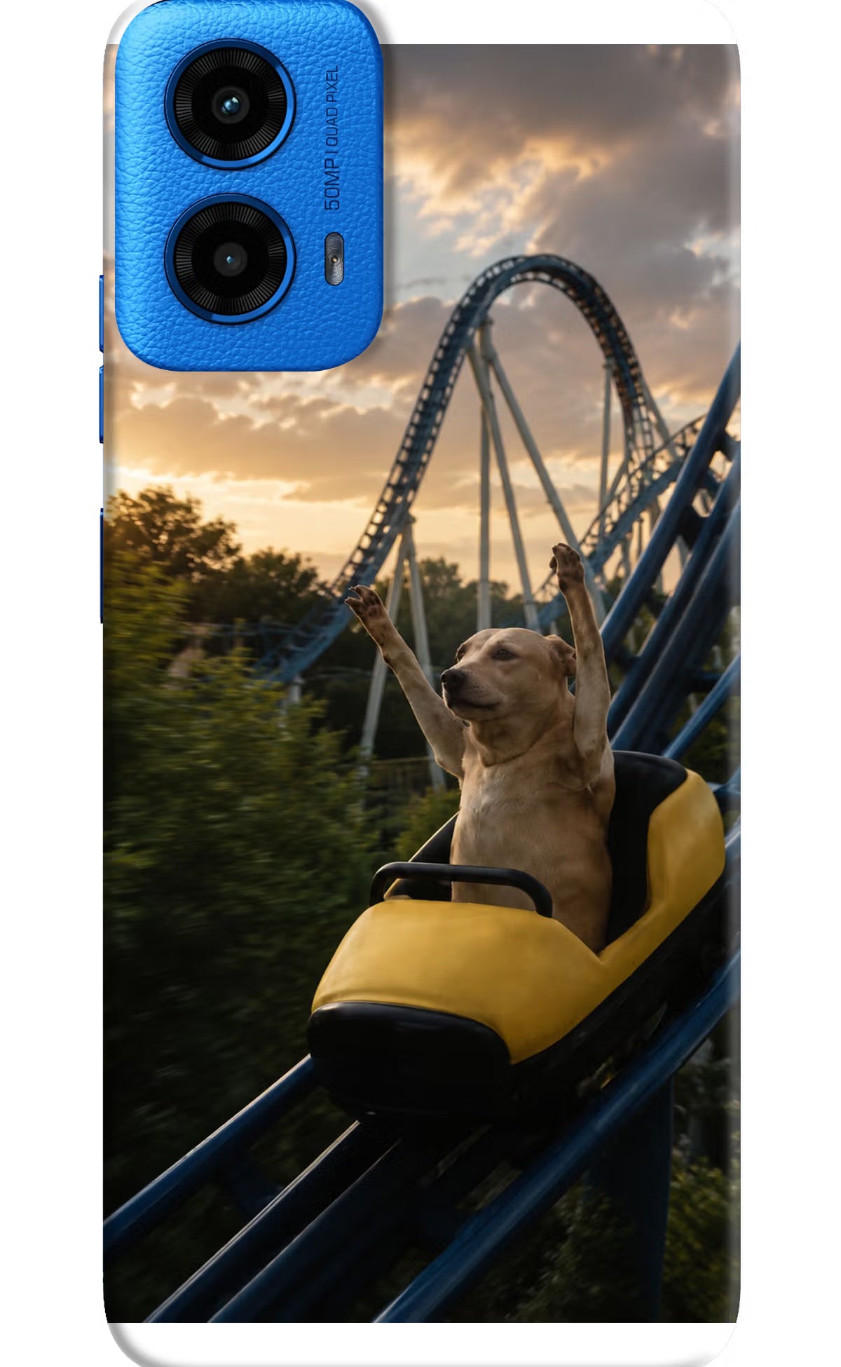Rollercoaster Dog Moto G45 Back Cover