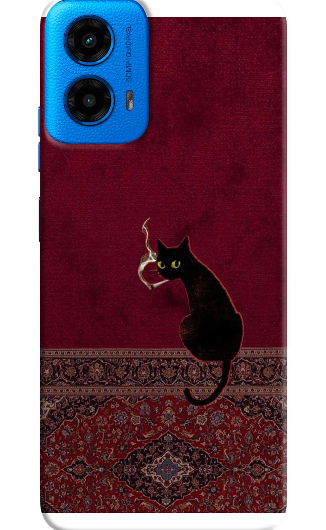 Midnight Cat Moto G45 Hard Case Back Cover by Casekaro