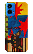 Pop Cat Moto G45 Hard Case Back Cover by Casekaro