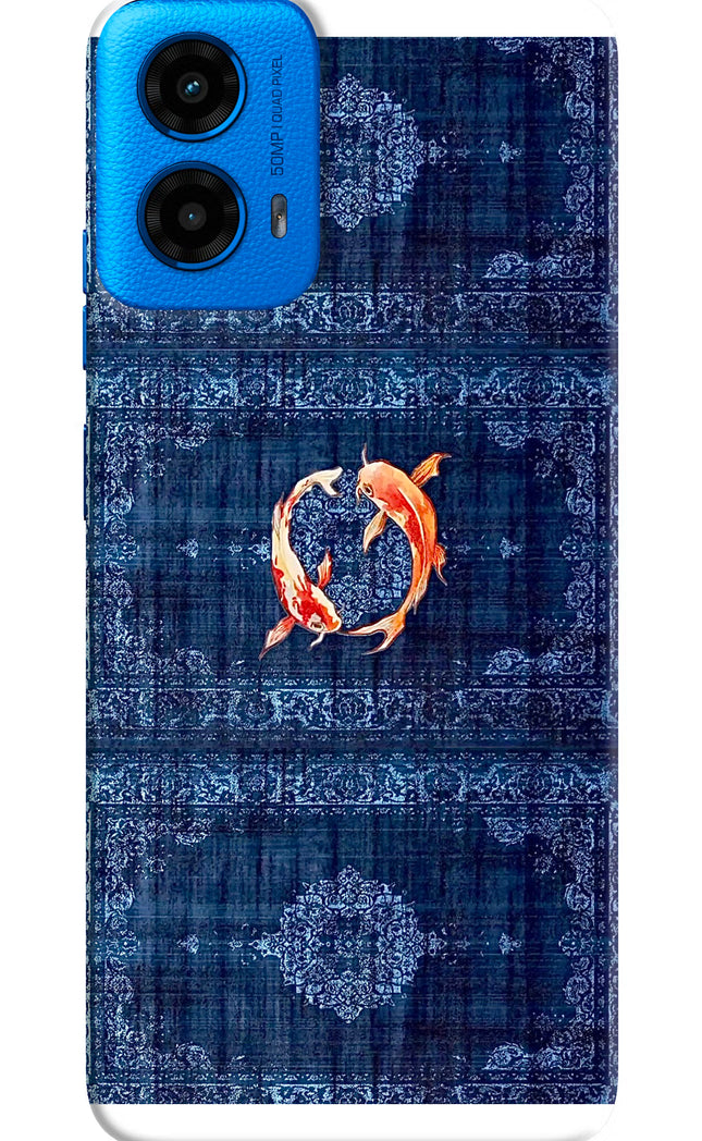 Koi Blue Moto G45 Hard Case Back Cover by Casekaro