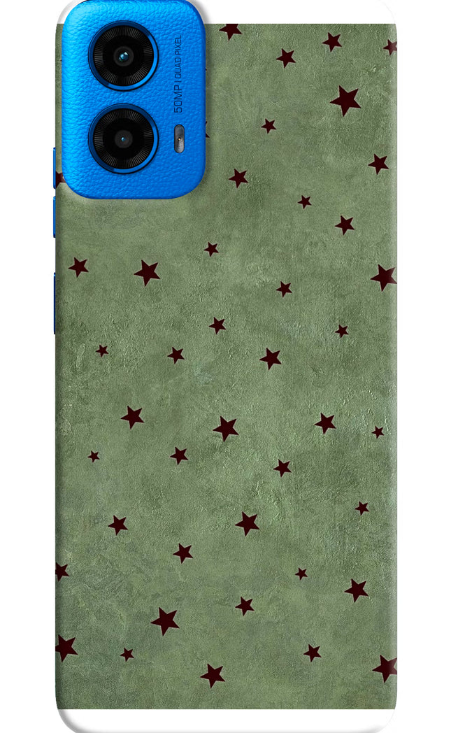 Green Stars Moto G45 Hard Case Back Cover by Casekaro