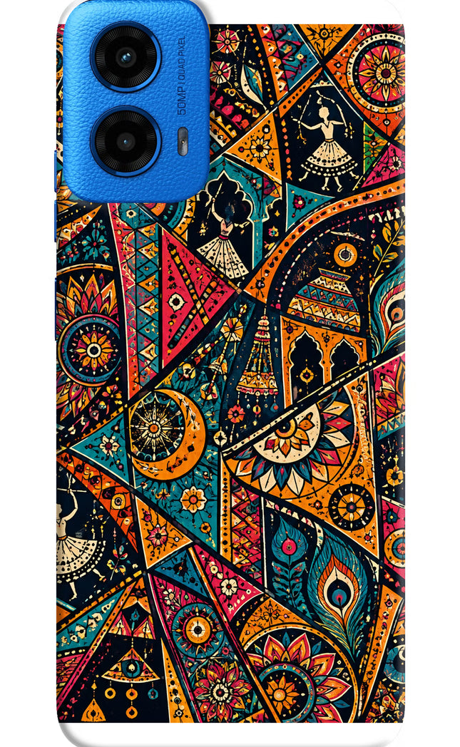 Folk Print Moto G45 Hard Case Back Cover by Casekaro