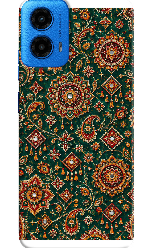 Green Pataka Moto G45 Hard Case Back Cover by Casekaro