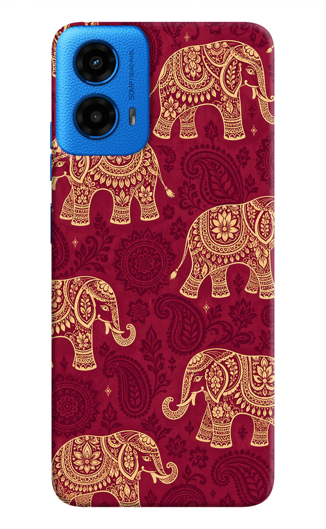 Maroon Elephant Moto G45 Hard Case Back Cover by Casekaro