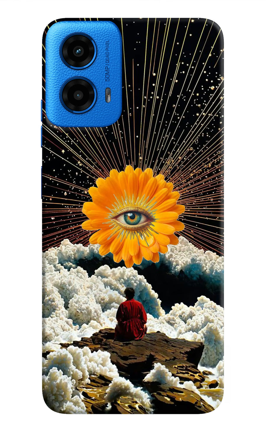 Cosmic Flower Moto G45 Back Cover, Hard case