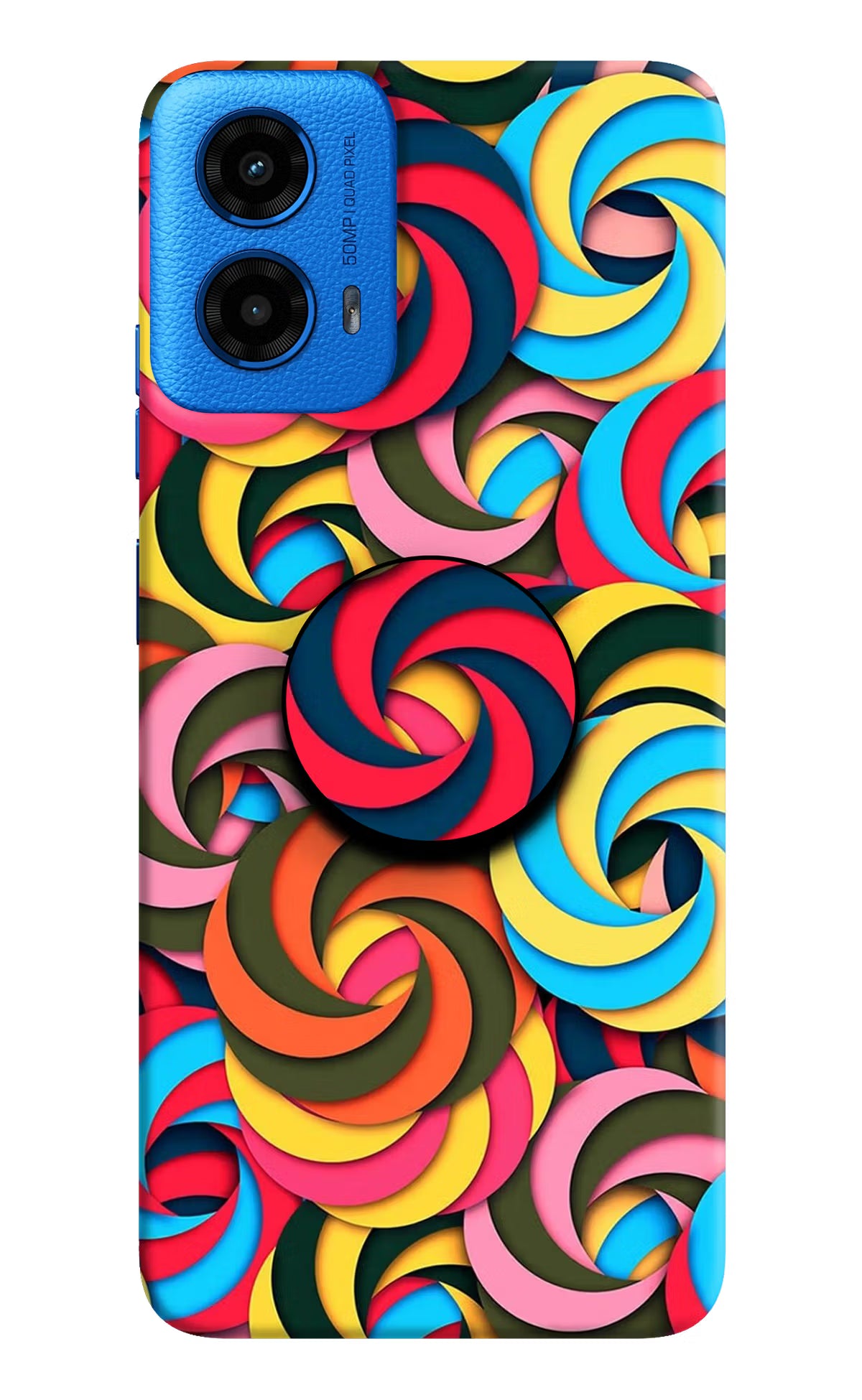 Spiral Pattern Moto G45 Pop Case by Casekaro