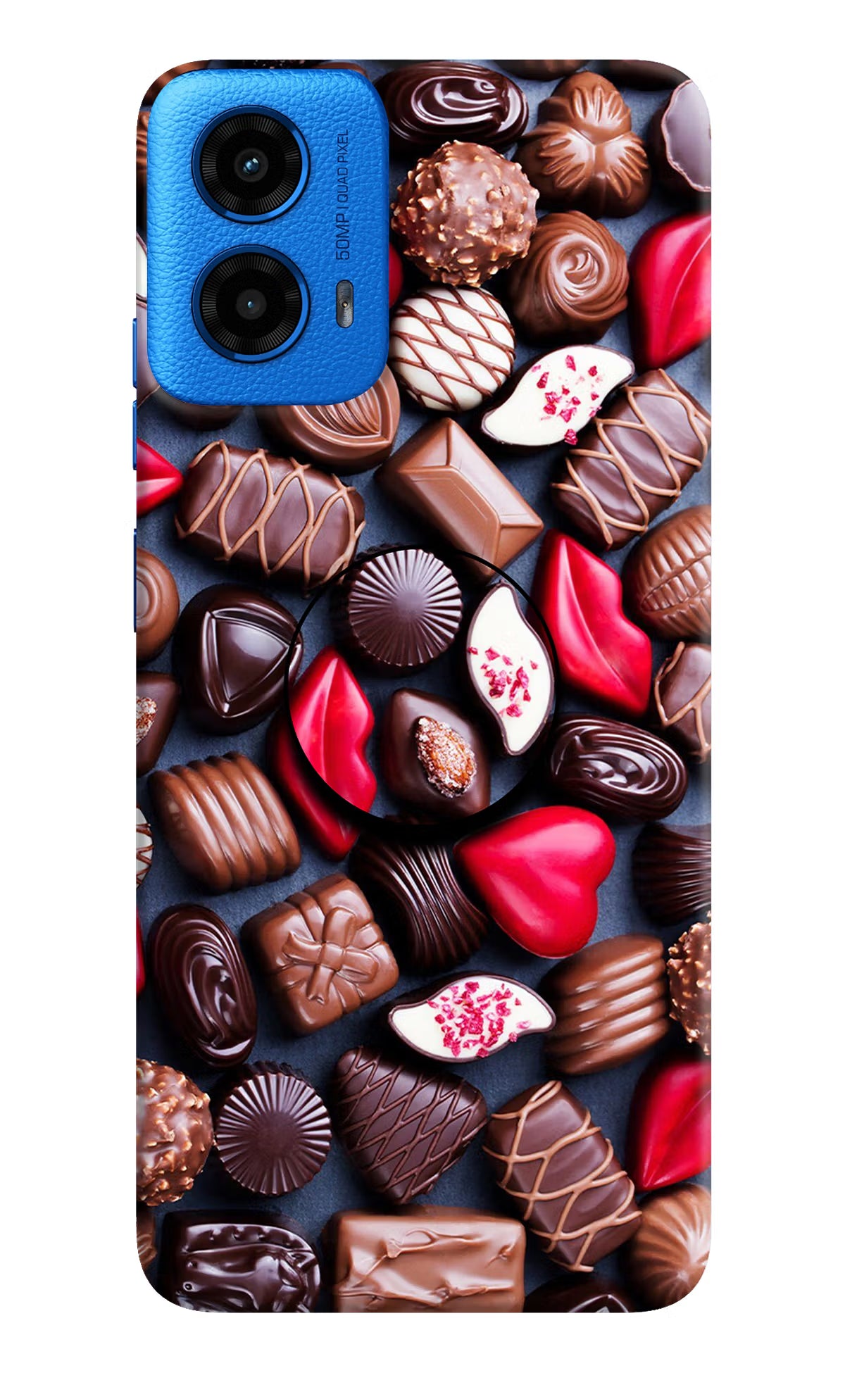 Chocolates Moto G45 Pop Case by Casekaro