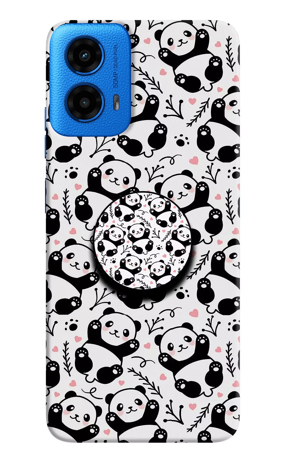 Cute Panda Moto G45 Pop Case by Casekaro