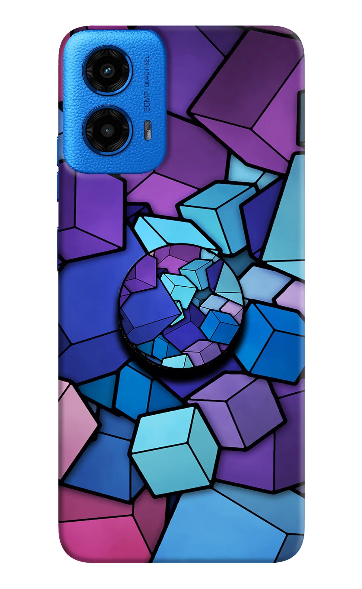 Cubic Abstract Moto G45 Pop Case by Casekaro