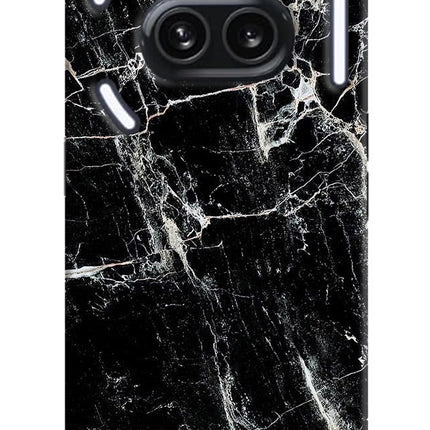 Black Marble Texture Nothing Phone 2A Plus Hard Case Back Cover by Casekaro