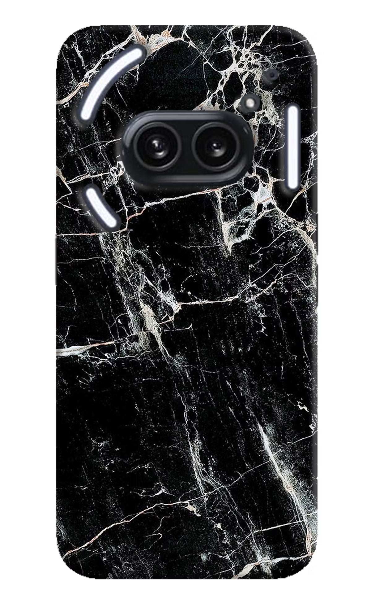 Black Marble Texture Nothing Phone 2A Plus Hard Case Back Cover by Casekaro