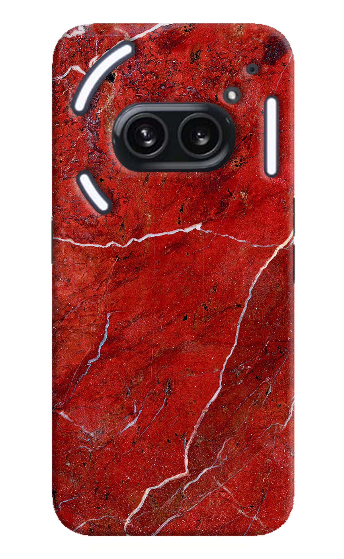 Red Marble Design Nothing Phone 2A Plus Hard Case Back Cover by Casekaro