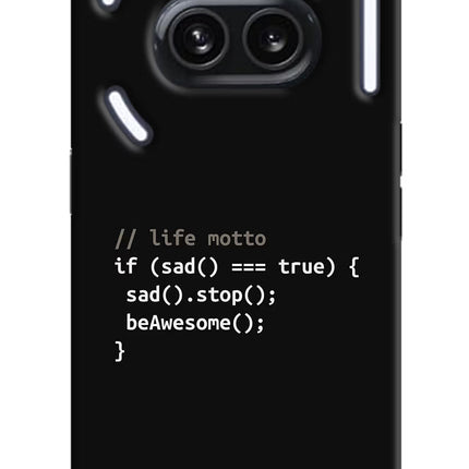 Life Motto Code Nothing Phone 2A Plus Hard Case Back Cover by Casekaro