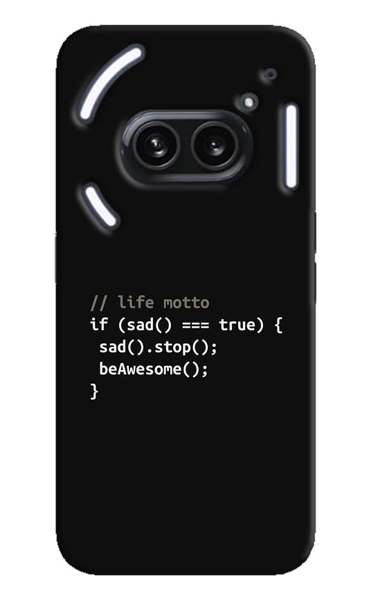Life Motto Code Nothing Phone 2A Plus Hard Case Back Cover by Casekaro