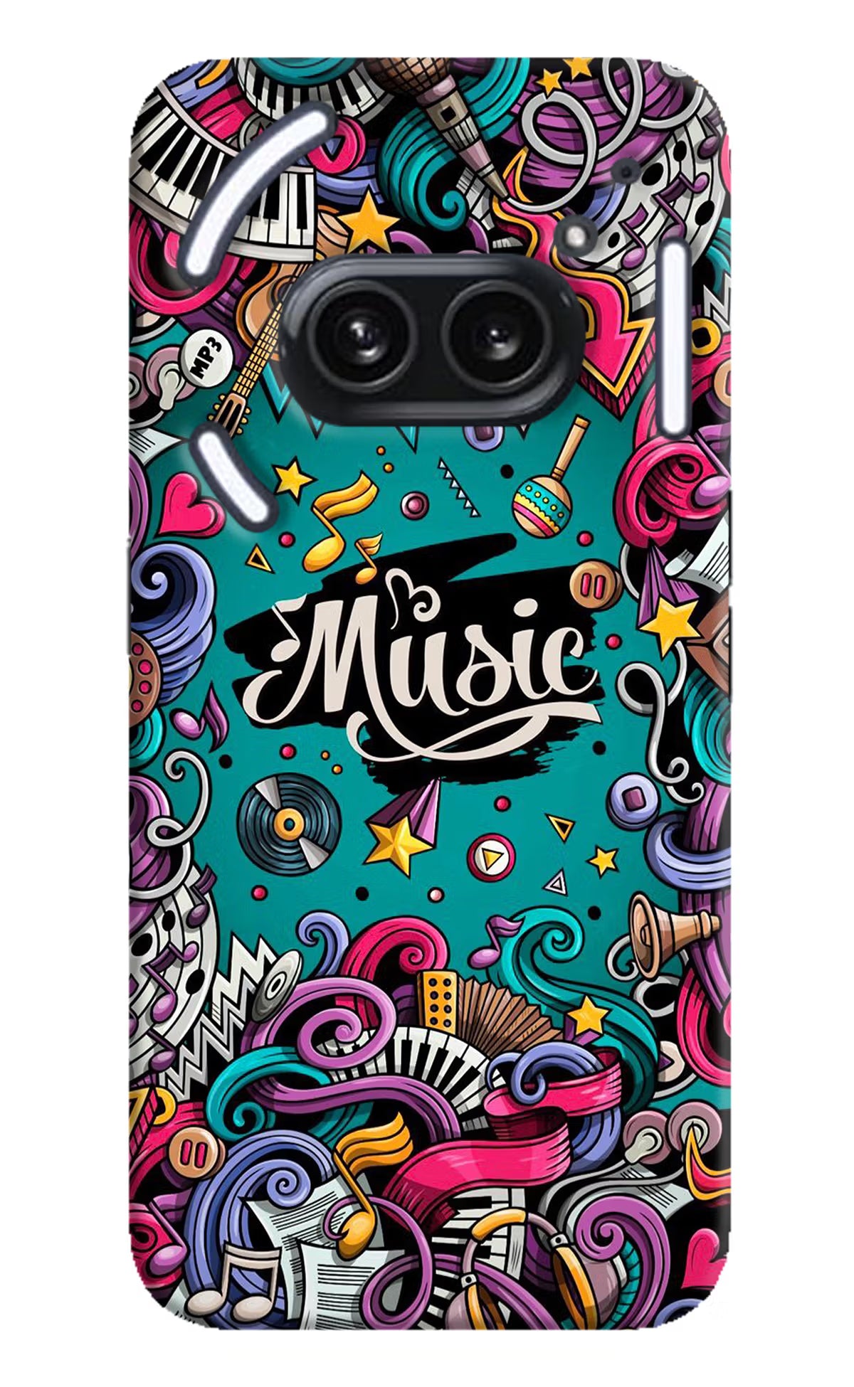 Music Graffiti Nothing Phone 2A Plus Hard Case Back Cover by Casekaro