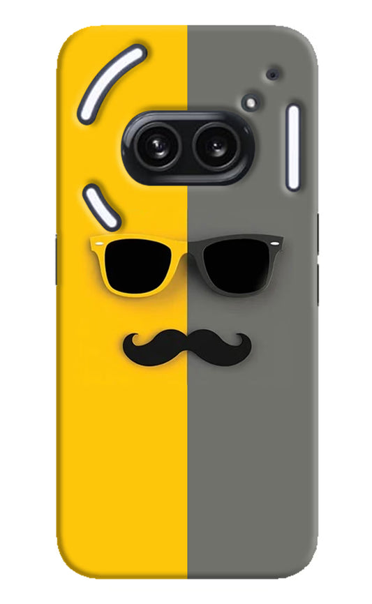 Sunglasses with Mustache Nothing Phone 2A Plus Hard Case Back Cover by Casekaro