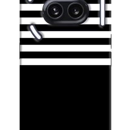 Black and White Print Nothing Phone 2A Plus Hard Case Back Cover by Casekaro