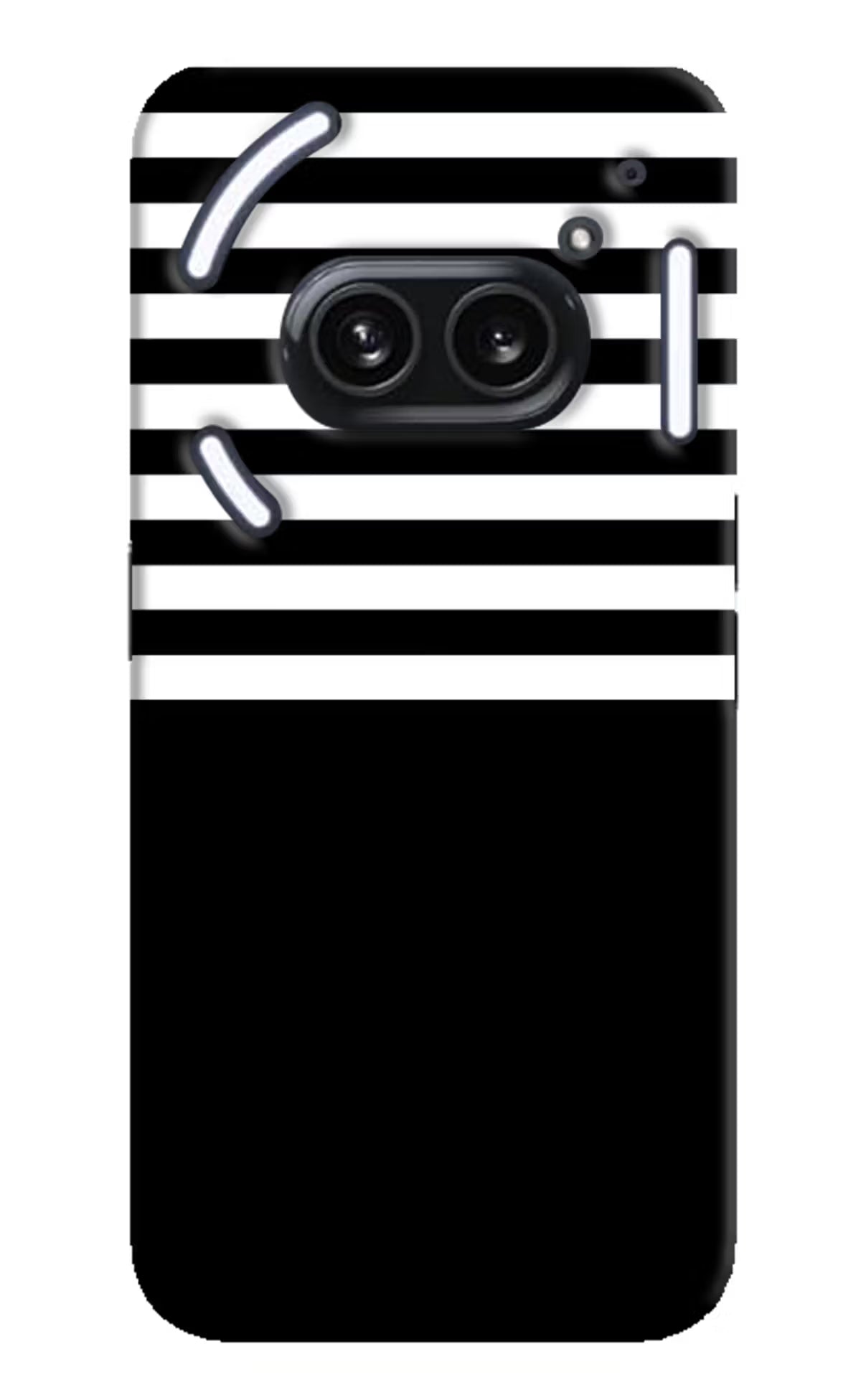 Black and White Print Nothing Phone 2A Plus Hard Case Back Cover by Casekaro