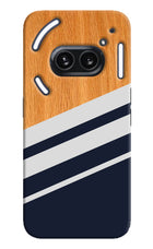Blue and white wooden Nothing Phone 2A Plus Hard Case Back Cover by Casekaro