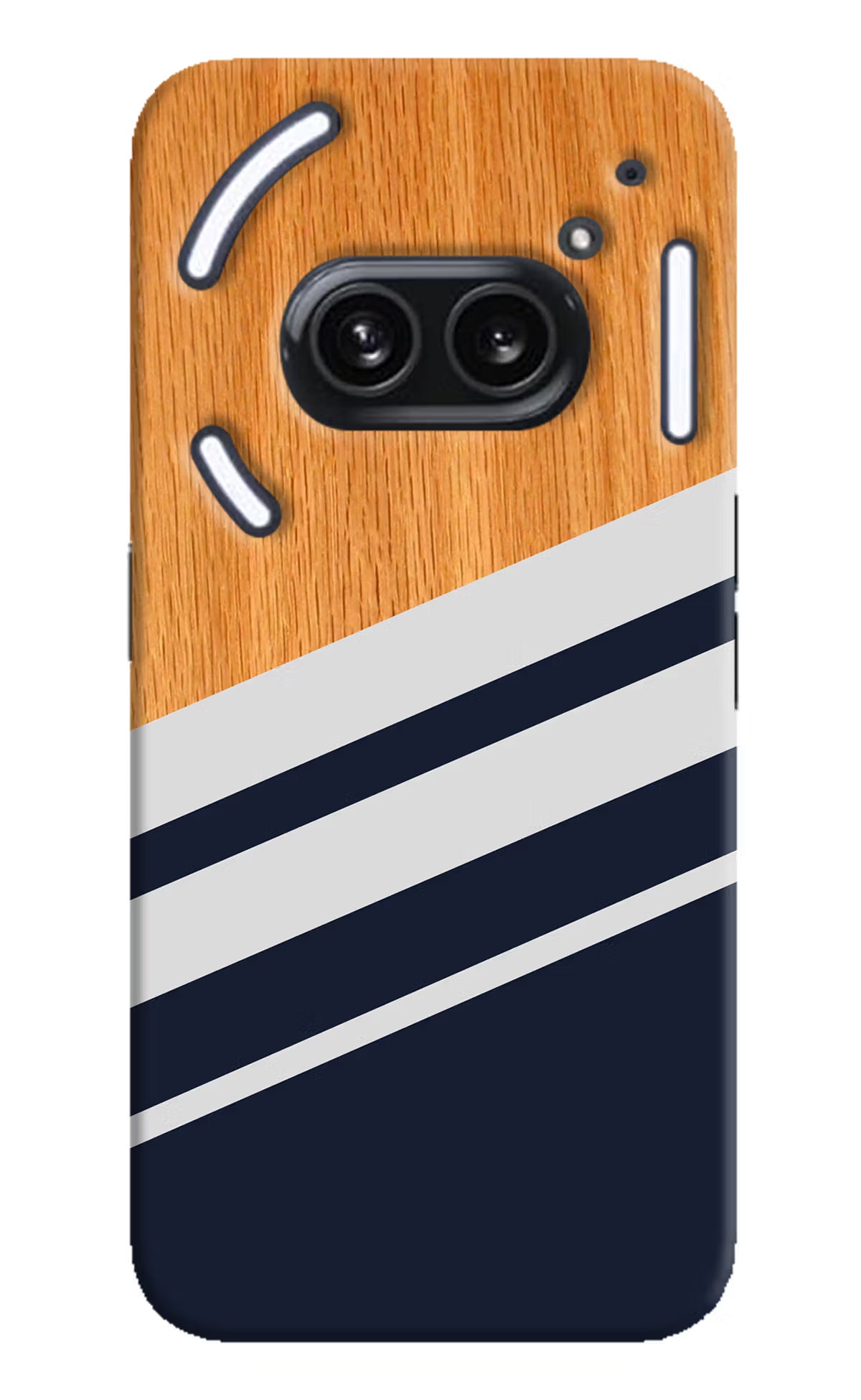 Blue and white wooden Nothing Phone 2A Plus Hard Case Back Cover by Casekaro