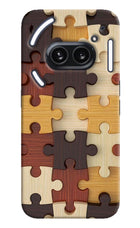 Wooden Puzzle Nothing Phone 2A Plus Hard Case Back Cover by Casekaro