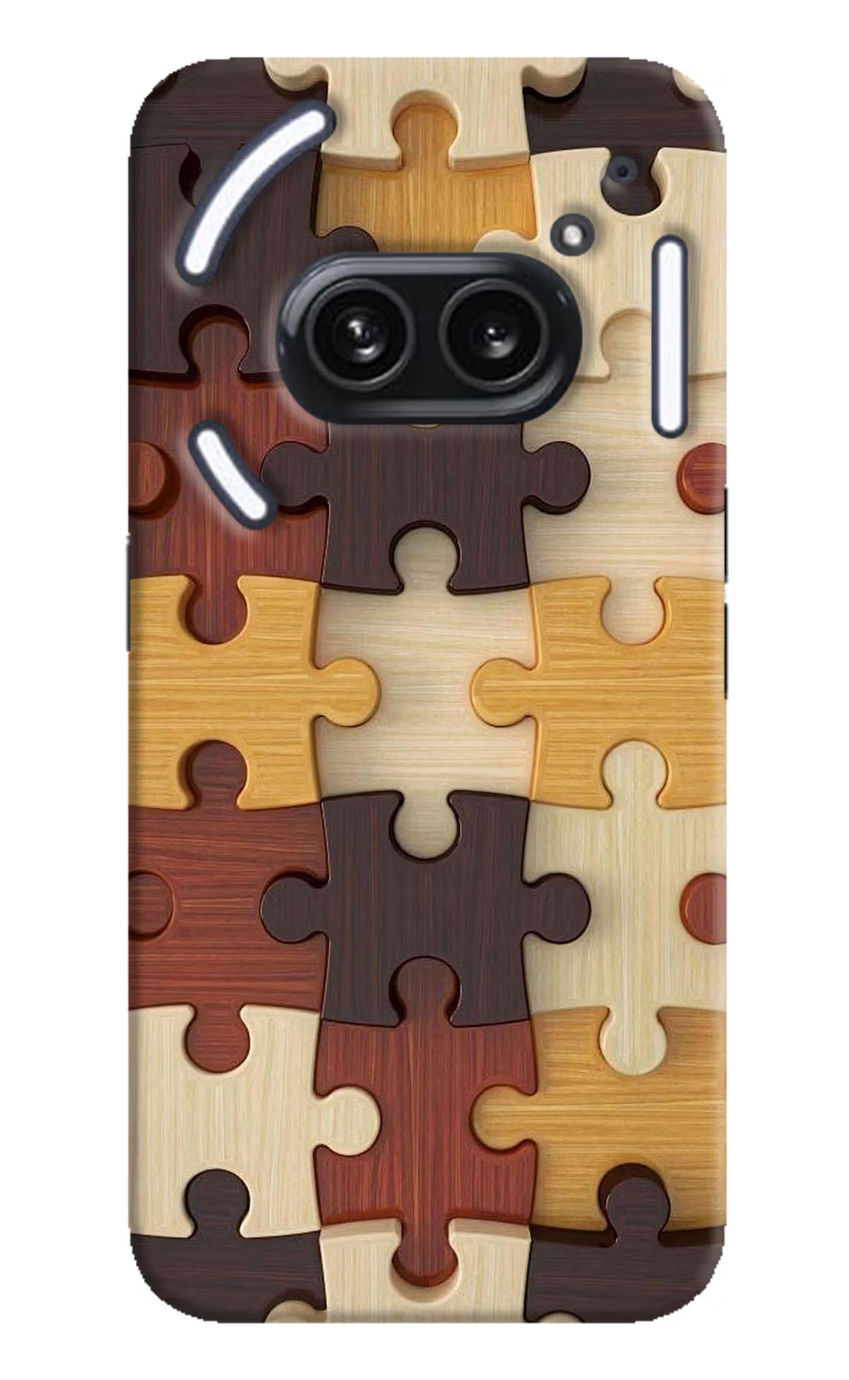 Wooden Puzzle Nothing Phone 2A Plus Hard Case Back Cover by Casekaro