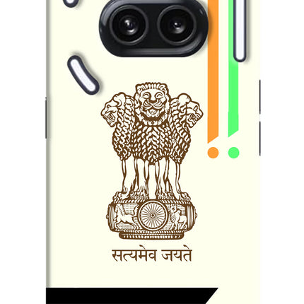 Satyamev Jayate Brown Logo Nothing Phone 2A Plus Hard Case Back Cover by Casekaro