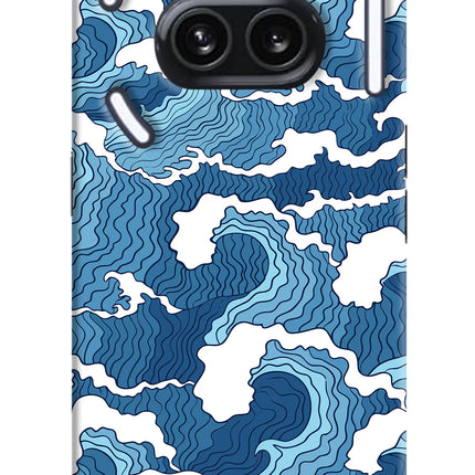 Blue Waves Nothing Phone 2A Plus Hard Case Back Cover by Casekaro