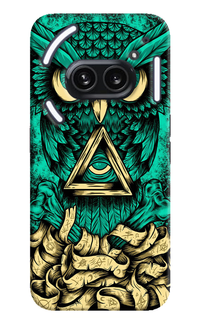 Green Owl Nothing Phone 2A Plus Hard Case Back Cover by Casekaro