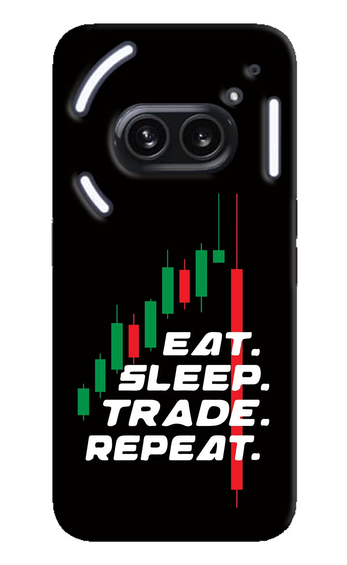 Eat Sleep Trade Repeat Nothing Phone 2A Plus Hard Case Back Cover by Casekaro