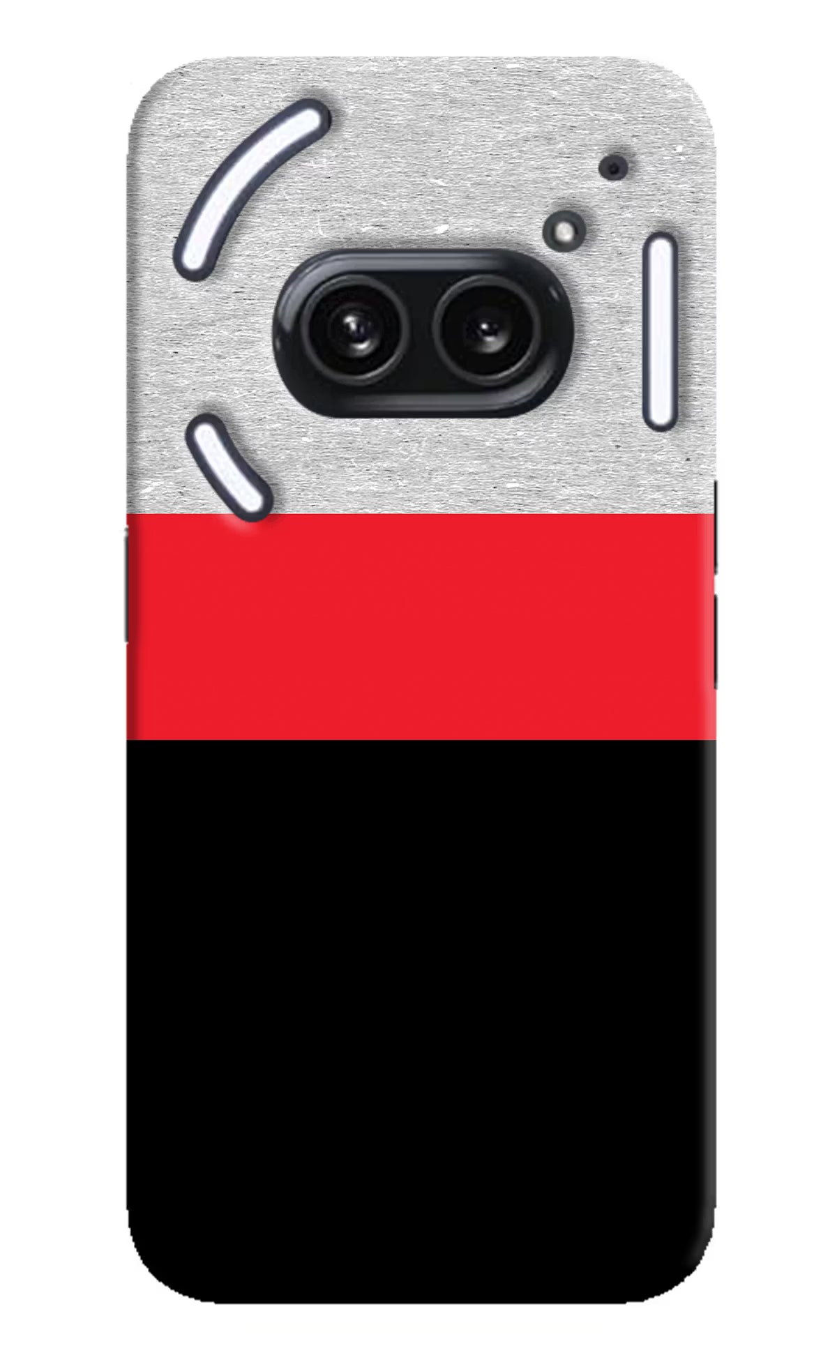 Tri Color Pattern Nothing Phone 2A Plus Hard Case Back Cover by Casekaro