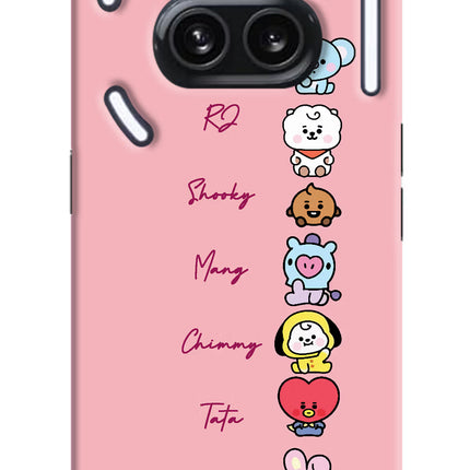 BTS names Nothing Phone 2A Plus Hard Case Back Cover by Casekaro