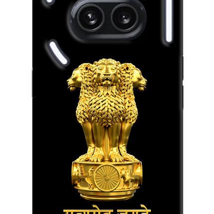 Satyamev Jayate Golden Nothing Phone 2A Plus Hard Case Back Cover by Casekaro