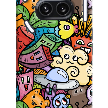 Veggie Doodle Nothing Phone 2A Plus Hard Case Back Cover by Casekaro