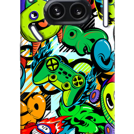 Game Doodle Nothing Phone 2A Plus Hard Case Back Cover by Casekaro