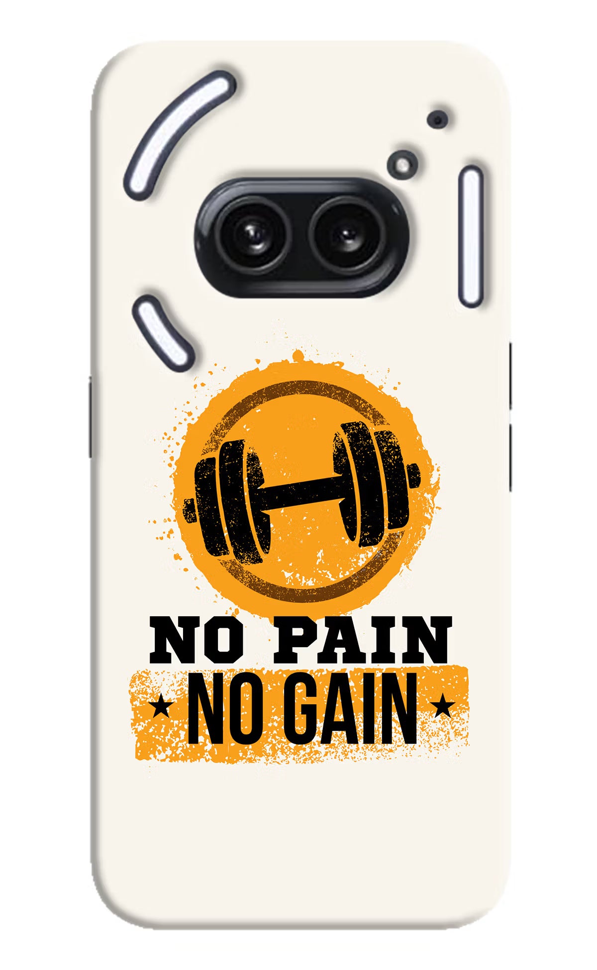 No Pain No Gain Nothing Phone 2A Plus Hard Case Back Cover by Casekaro