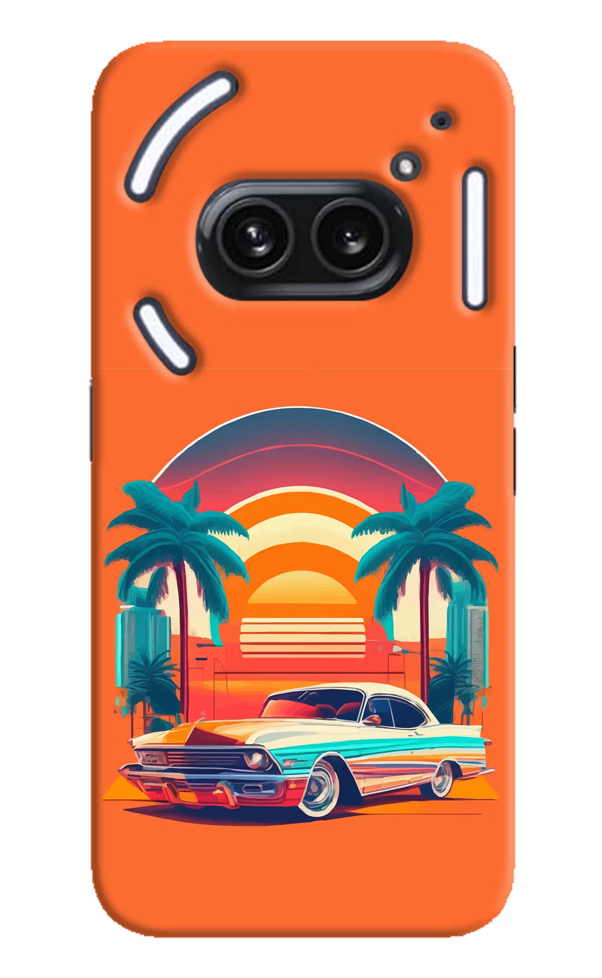 Palm Drive 80s Nothing Phone 2A Plus Hard Case Back Cover by Casekaro