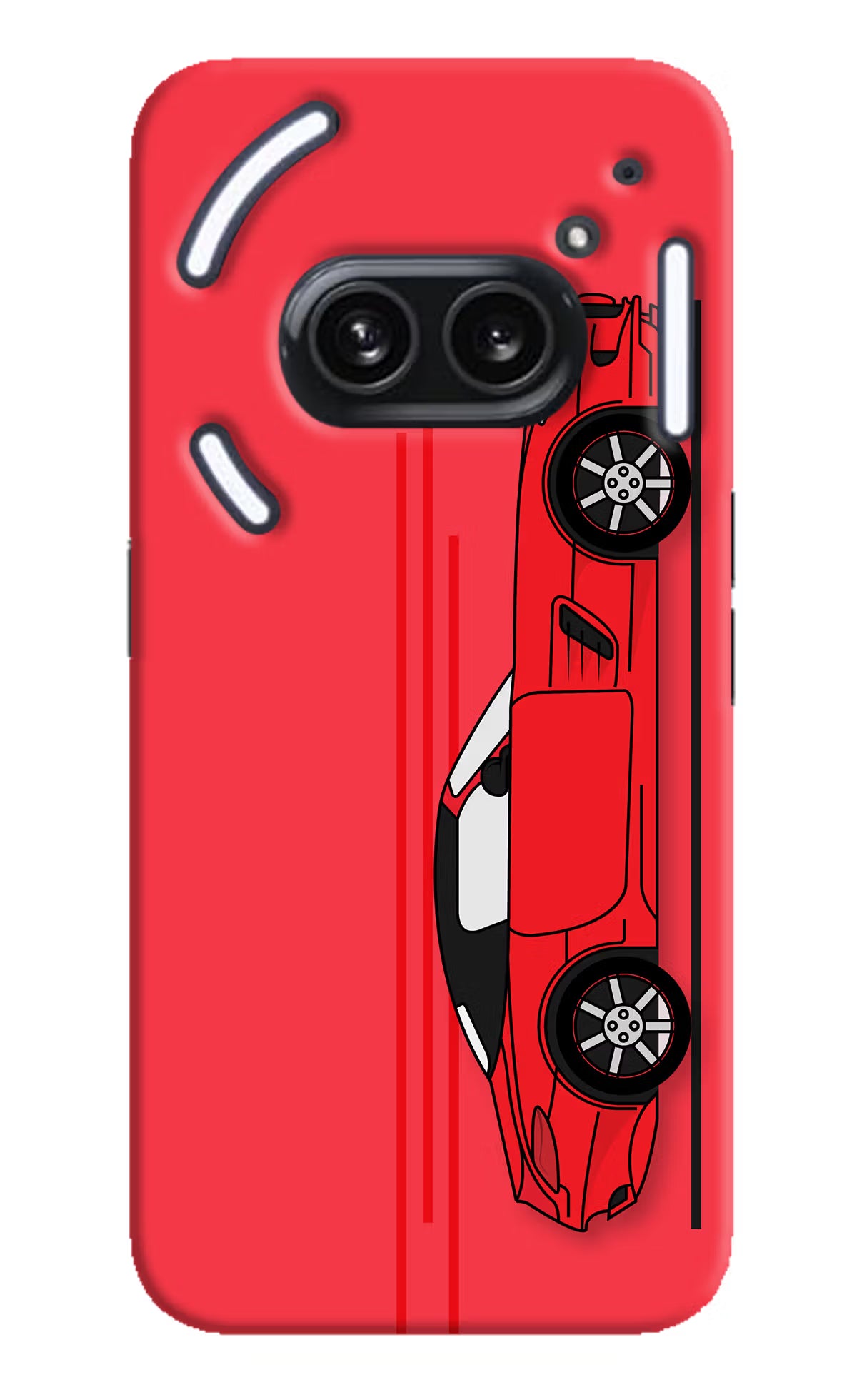 Red Velocity Nothing Phone 2A Plus Hard Case Back Cover by Casekaro