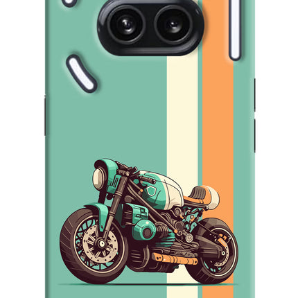 Striped Moto Drift Nothing Phone 2A Plus Hard Case Back Cover by Casekaro