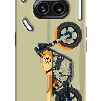 Vertical Speedster Nothing Phone 2A Plus Hard Case Back Cover by Casekaro