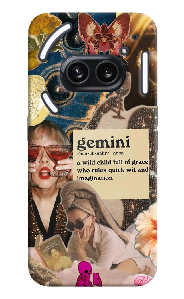 Gemini Zodiac Nothing Phone 2A Plus Hard Case Back Cover by Casekaro