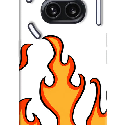 Fired Up – White Nothing Phone 2A Plus Hard Case Back Cover by Casekaro