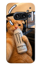Gamer Cat Energy Nothing Phone 2A Plus Hard Case Back Cover by Casekaro