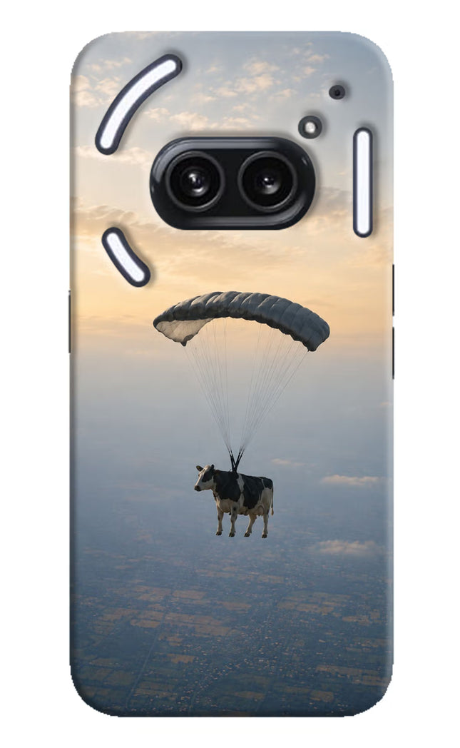 Skydiving Cow Nothing Phone 2A Plus Hard Case Back Cover by Casekaro