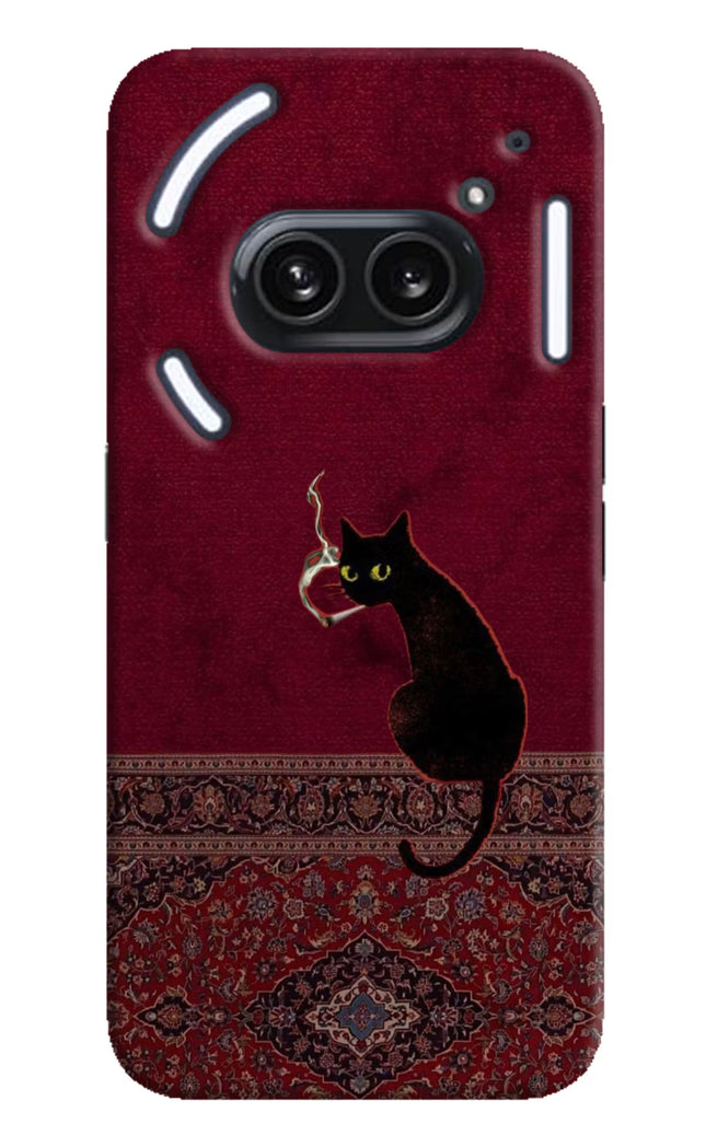Midnight Cat Nothing Phone 2A Plus Hard Case Back Cover by Casekaro